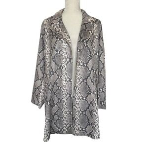 Premise Faux Suede Leather Python Snake Print Jacket Coat Women’s Size 1X